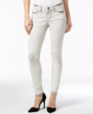 Calvin Klein Jeans Released Hem Erased Charcoal Wash Skinny Jeans