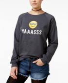 Freeze 24-7 Juniors' Yaaasss Emoji Graphic Sweatshirt