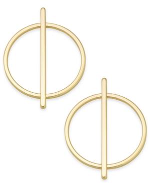 Inc International Concepts Gold-tone Circular Line Stud Earrings, Created For Macy's