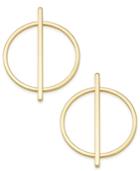 Inc International Concepts Gold-tone Circular Line Stud Earrings, Created For Macy's