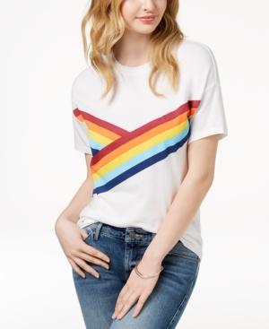 Carbon Copy Crew-neck Rainbow-graphic T-shirt