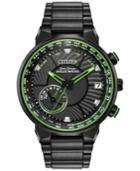 Citizen Eco-drive Men's Satellite Wave-world Time Gps Black-tone Stainless Steel Bracelet Watch 44mm