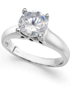 Certified Diamond Solitaire Engagement Ring In 14k White Gold (2 Ct. T.w.)