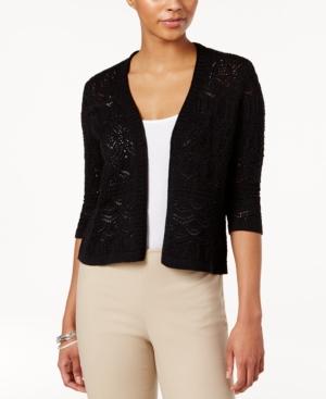 Jm Collection Cropped Open-front Cardigan, Created For Macy's