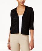 Jm Collection Cropped Open-front Cardigan, Created For Macy's