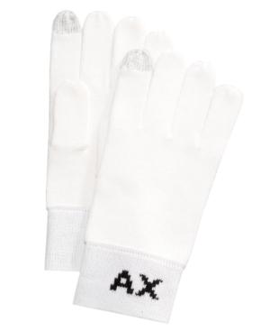 Armani Exchange Men's Letter Knit Gloves