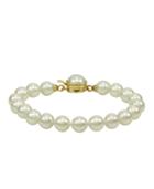 Majorica Pearl Bracelet, 18k Gold Over Sterling Silver Organic Man Made Pearl