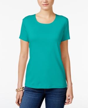 Karen Scott Scoop-neck T-shirt, Created For Macy's