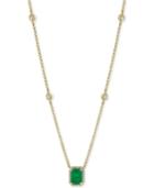 Emerald (1 Ct. T.w.) & Diamond (1/5 Ct. T.w.) 18 Pendant Necklace In 14k Gold