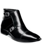 Stacy Adams Men's Kason Double-monk Strap Cap-toe Zip Boots Men's Shoes