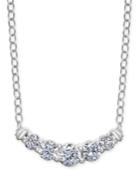Diamond Curved Bar 18 Statement Necklace (1/2 Ct. T.w.) In 14k White Gold