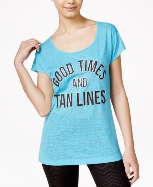 Material Girl Active Juniors' Mesh-back Graphic T-shirt, Only At Macy's
