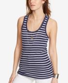 Denim & Supply Ralph Lauren Striped Ribbed Racerback Tank