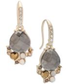 Lonna & Lilly Gold-tone Stone & Pave Drop Earrings