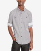 Kenneth Cole Reaction Men's Double-pocket Check Long-sleeve Shirt