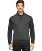 Calvin Klein Long Sleeve Quarter-snap Colorblock Sweater