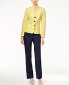 Le Suit Colorblocked Three-button Jacket Pantsuit