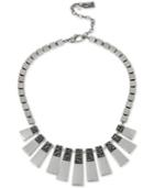 Kenneth Cole New York Silver-tone Geometric Stick And Pave Statement Necklace