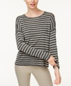 Eileen Fisher Drop-shoulder Stripped Sweater