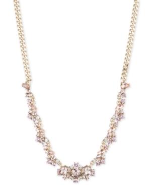 Givenchy Gold-tone Crystal Cluster Collar Necklace