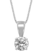 Diamond Solitaire 18 Pendant Necklace (3/4 Ct. T.w.)