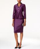 Le Suit Shiny Three-button Skirt Suit