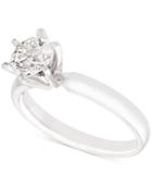 Certified Diamond Solitaire Ring (1 Ct. T.w.) In 14k White Gold