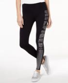 Tommy Hilfiger Sport Metallic Logo Active Leggings, A Macy's Exclusive Style