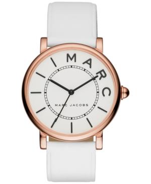 Marc By Marc Jacobs Women's Roxy White Leather Strap Watch 36mm Mj1561