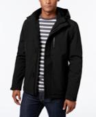 Calvin Klein Men's Softshell Hooded Jacket With Faux Fur Lining