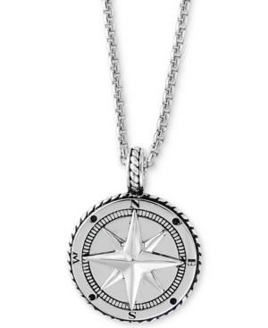 Effy Men's Compass 22 Pendant Necklace In Sterling Silver