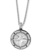 Effy Men's Compass 22 Pendant Necklace In Sterling Silver