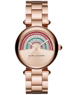 Marc Jacobs Women's Dotty Rose Gold-tone Stainless Steel Bracelet Watch 34mm Mj3546