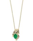Signature By Effy Multi-gemstone (1-1/6 Ct. T.w.) & Diamond (1/3 Ct. T.w.) Leopard Pendant Necklace In 14k Gold