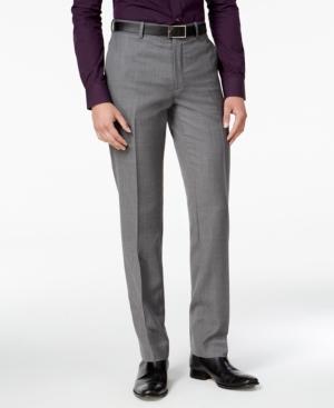 Bar Iii Men's Slim-fit Medium Gray Textured Tuxedo Pants, Only At Macy's
