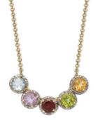 Victoria Townsend 18k Gold Over Sterling Silver Necklace, Multi-stone And Diamond Accent Frontal Necklace