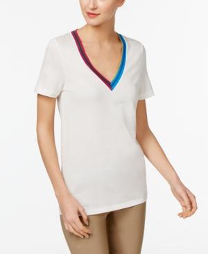 Lacoste Stripe-trim T-shirt
