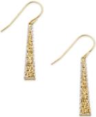 Angled Stick Drop Earrings In 10k Gold