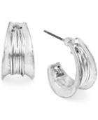 Robert Lee Morris Soho Silver-tone Textured J-hoop Earrings