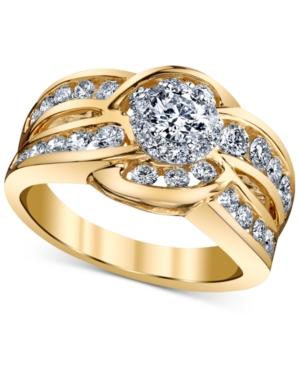 Diamond Engagement Twist Ring (1-1/4 Ct. T.w.) In 14k Gold And White Gold