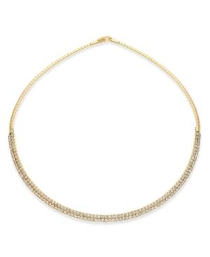 Inc International Concepts Gold-tone Thin Crystal Pave Collar Necklace, Only At Macy's