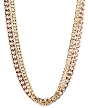 Rachel Rachel Roy Two-tone Layered Curb Chain Necklace