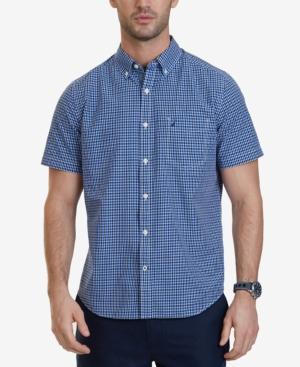Nautica Men's Classic-fit Maritime Plaid Short-sleeve Shirt