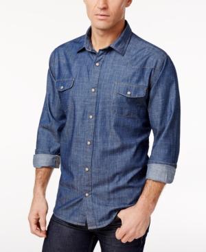 Weatherproof Vintage Men's Western Denim Cotton Shirt