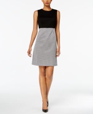 Kasper Houndstooth A-line Dress