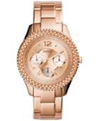 Fossil Women's Stella Rose Gold-tone Stainless Steel Bracelet Watch 38mm Es3590