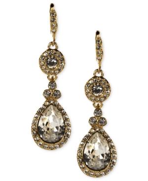Givenchy Earrings, Gold-tone Swarovski Element Teardrop Earrings