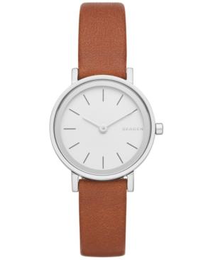 Skagen Women's Hald Brown Leather Strap Watch 26mm Skw2440