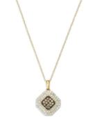 Wrapped In Love White And Brown Diamond Pendant Necklace In 14k Gold (1/2 Ct. T.w.)