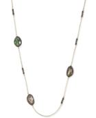 Paul & Pitu Naturally 14k Gold-plated Abalone And Hematite Illusion Necklace